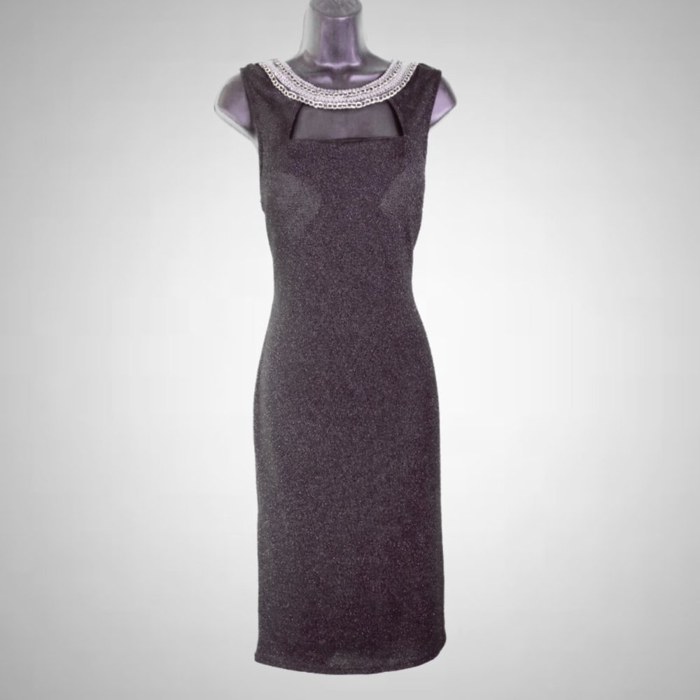 Black Shimmer Evening Dress